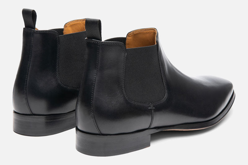 Gordon Rush Jordan Chelsea Boot Black Rear View Pair