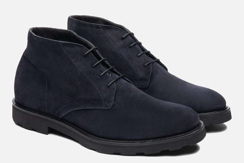 Gordon Rush Wesley Chukka Boot Navy Side View Pair